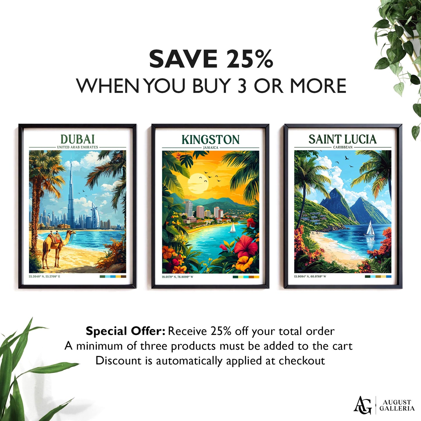 Kingston Jamaica Retro Travel Print