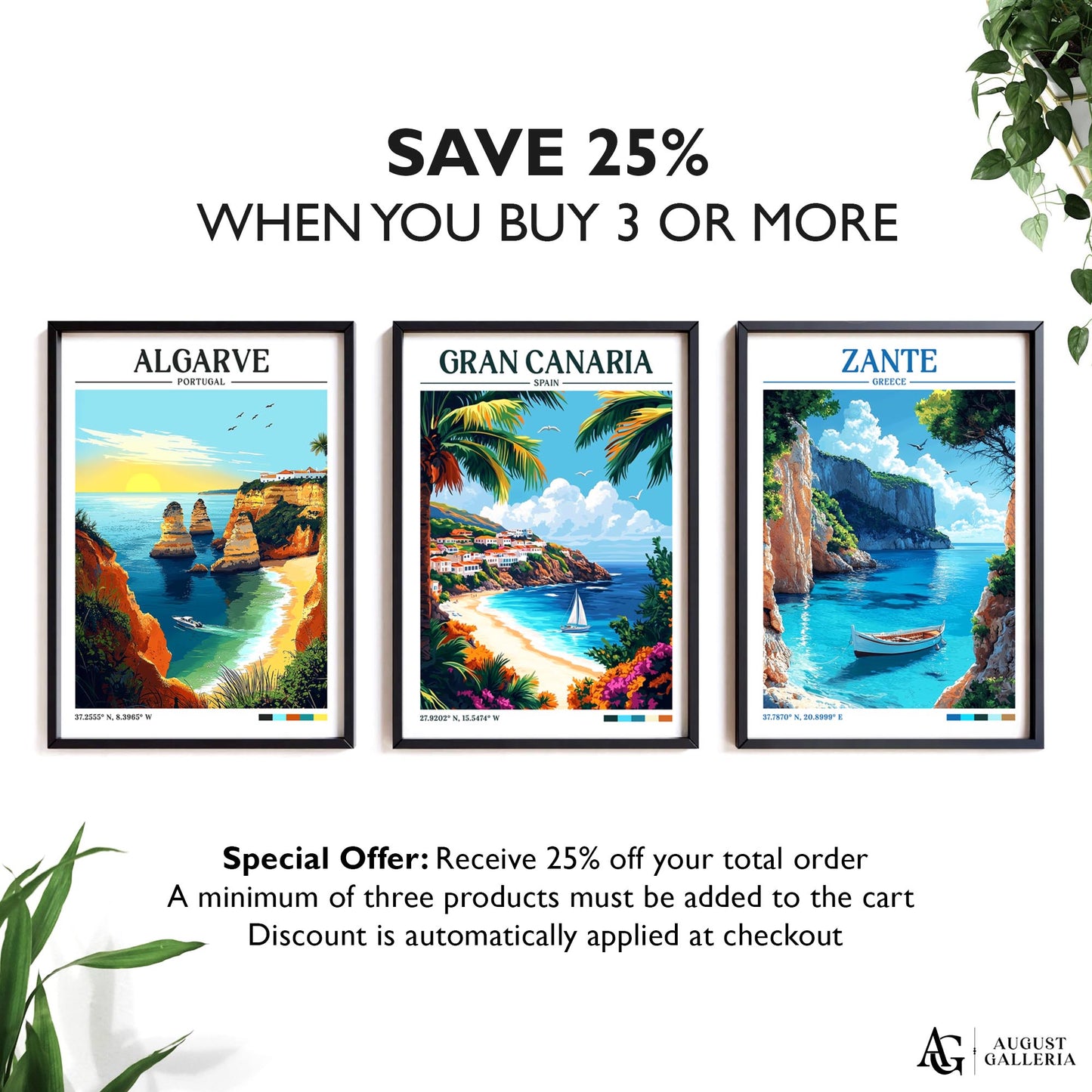 Gran Canaria Retro Travel Print