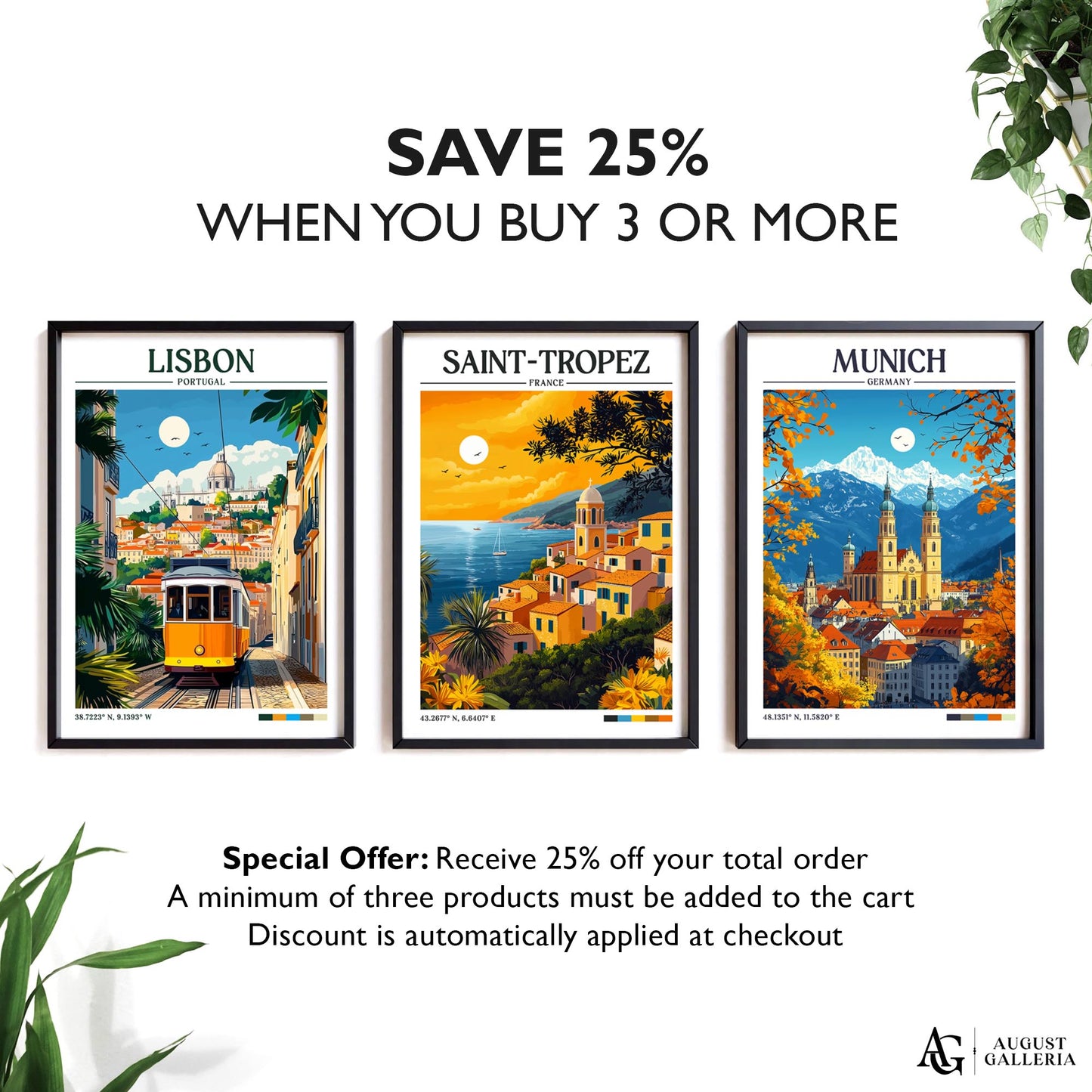 Saint-Tropez Retro Travel Print