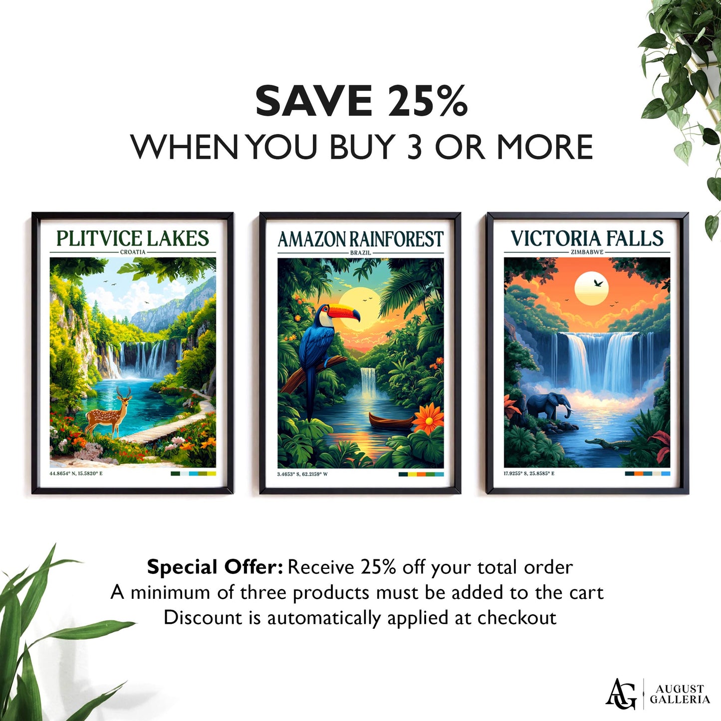 Amazon Rainforest Retro Travel Print