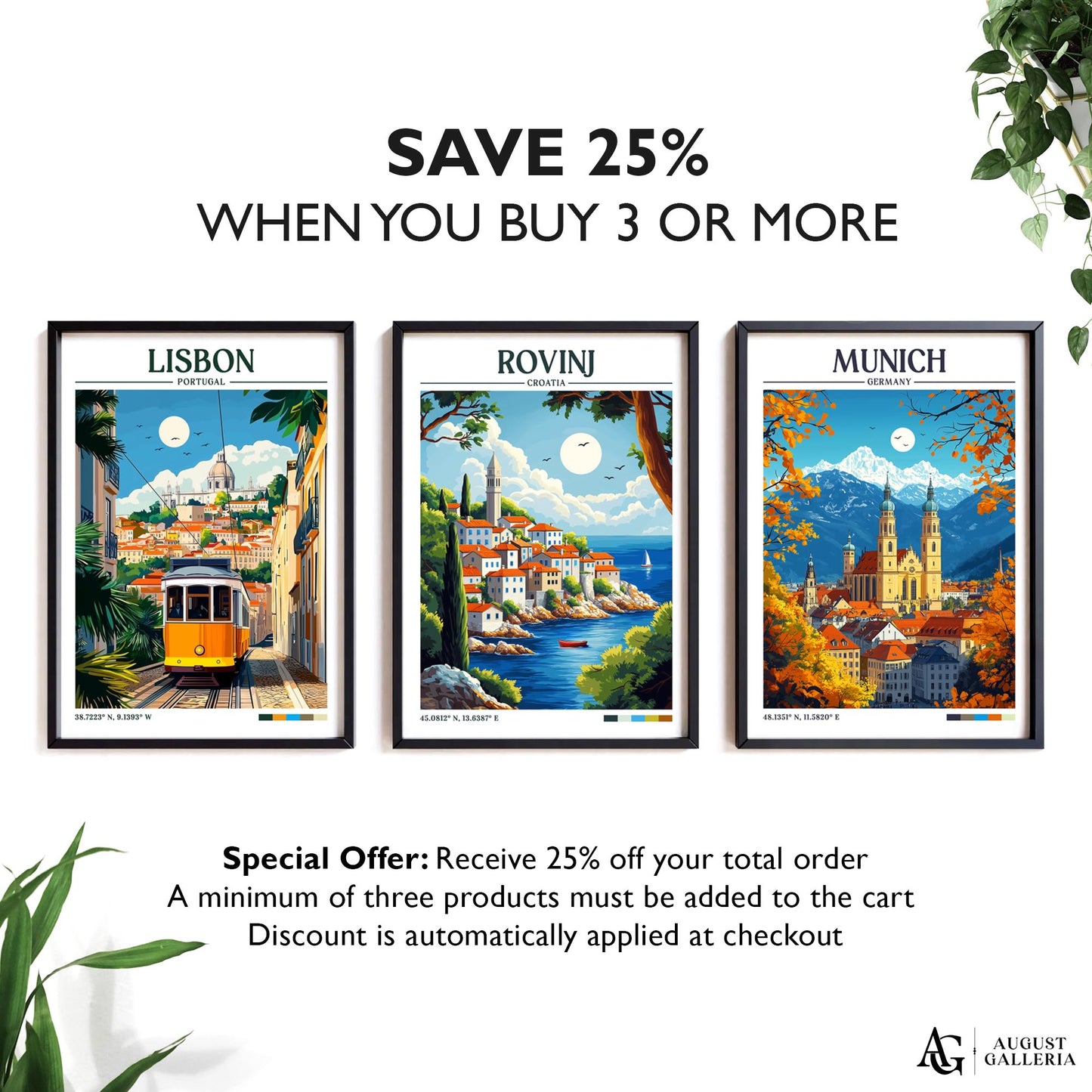 Rovinj Croatia Retro Travel Print