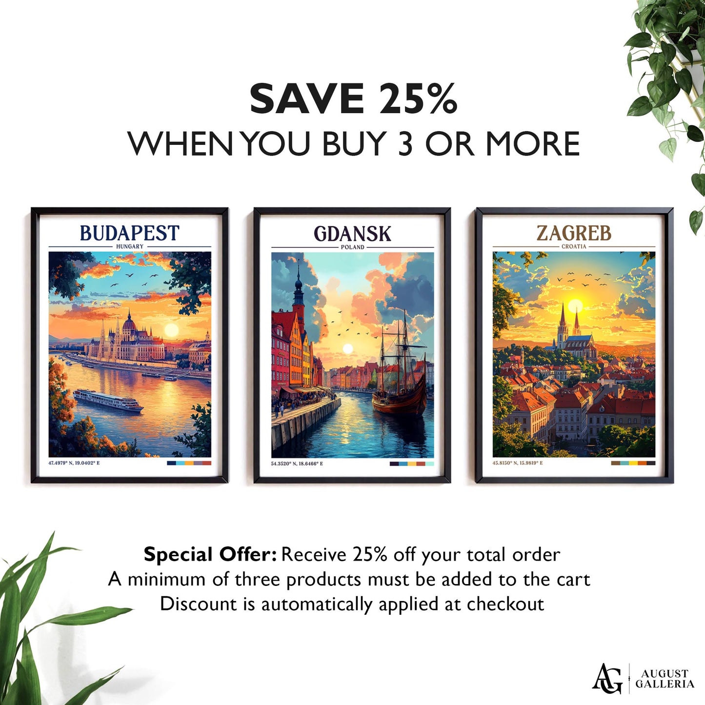 Gdańsk Poland Retro Travel Print