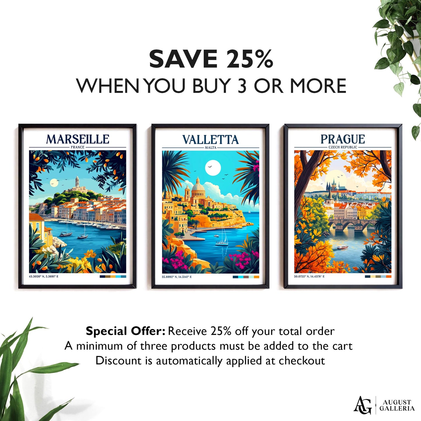 Valletta Malta Retro Travel Print