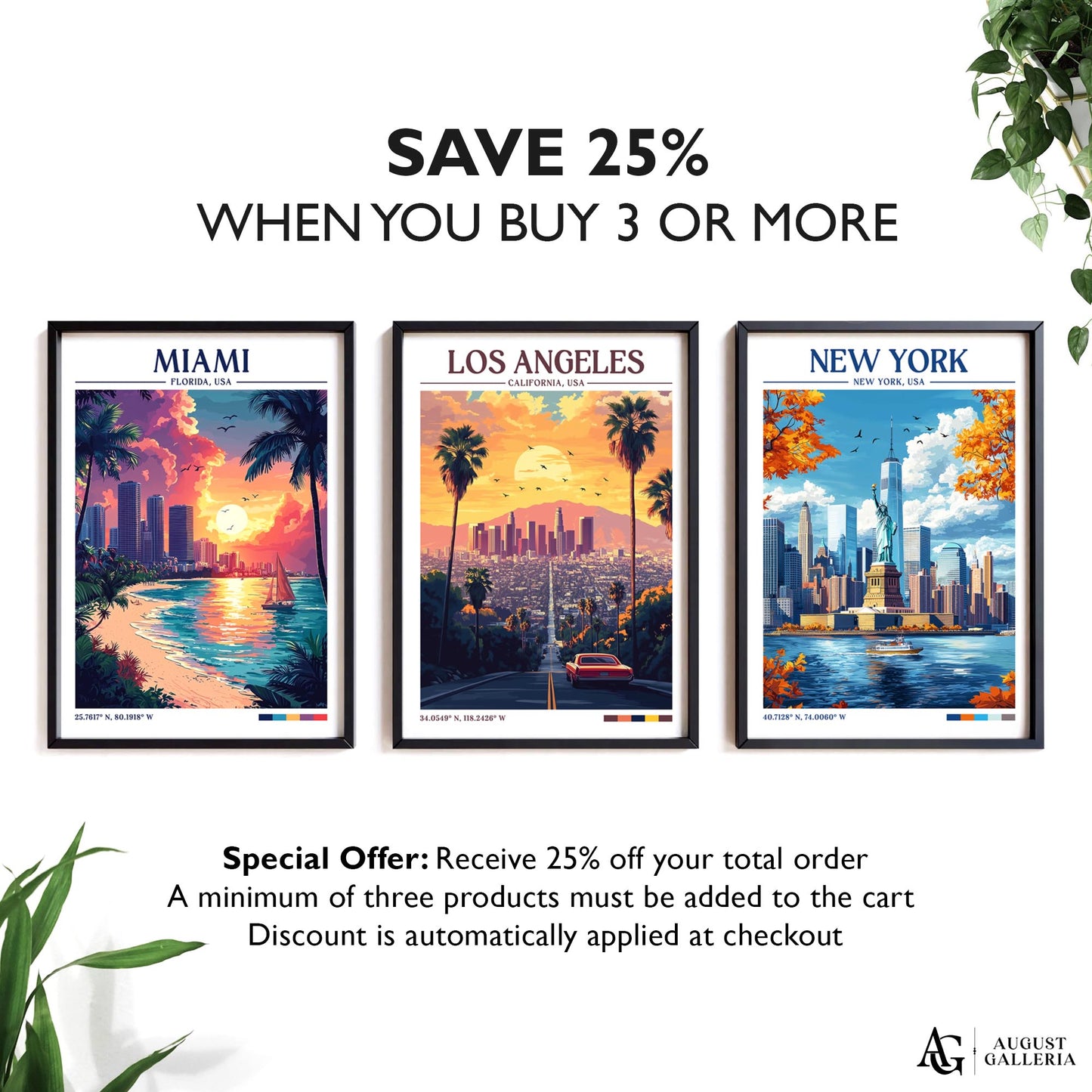 Los Angeles California Retro Travel Print