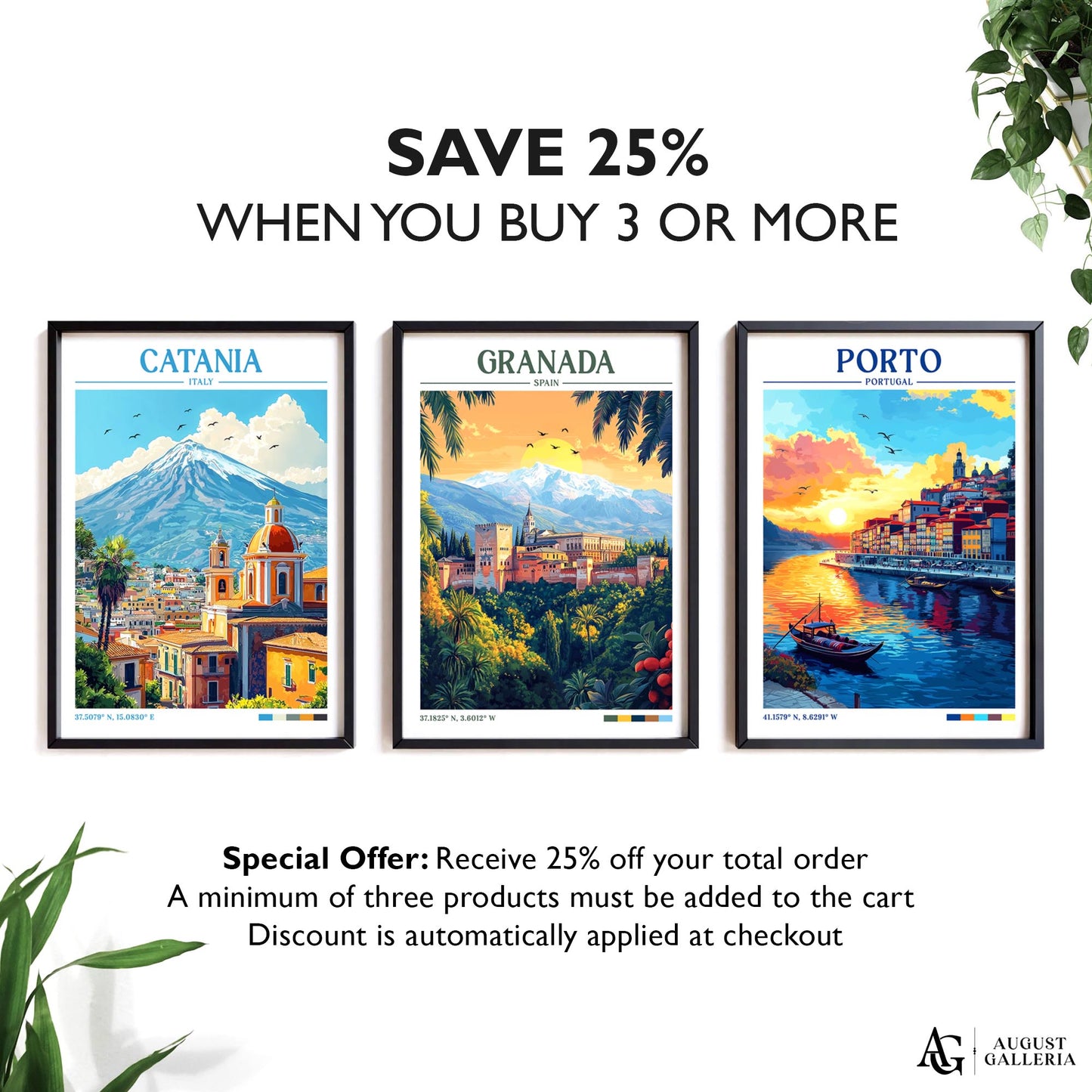 Granada Spain Retro Travel Print