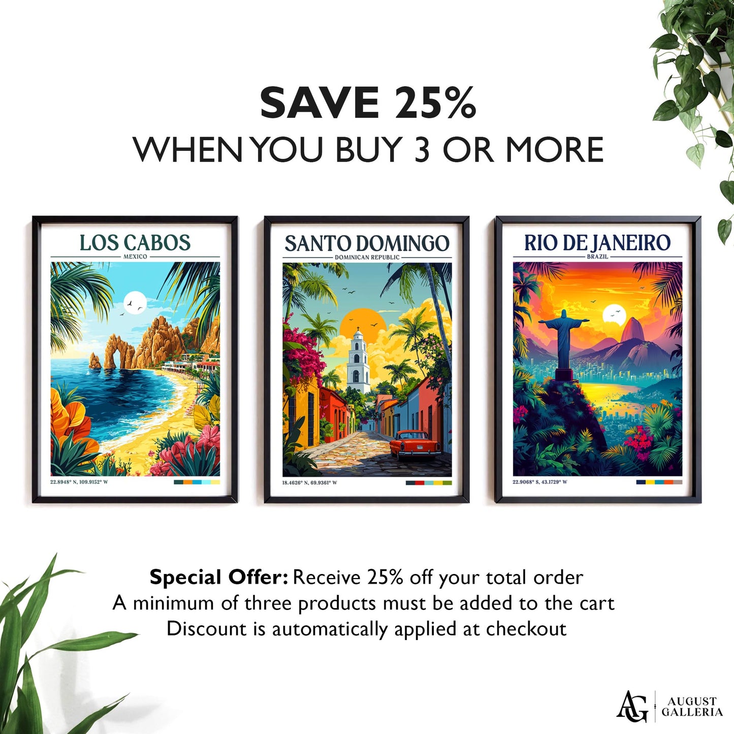 Santo Domingo Retro Travel Print