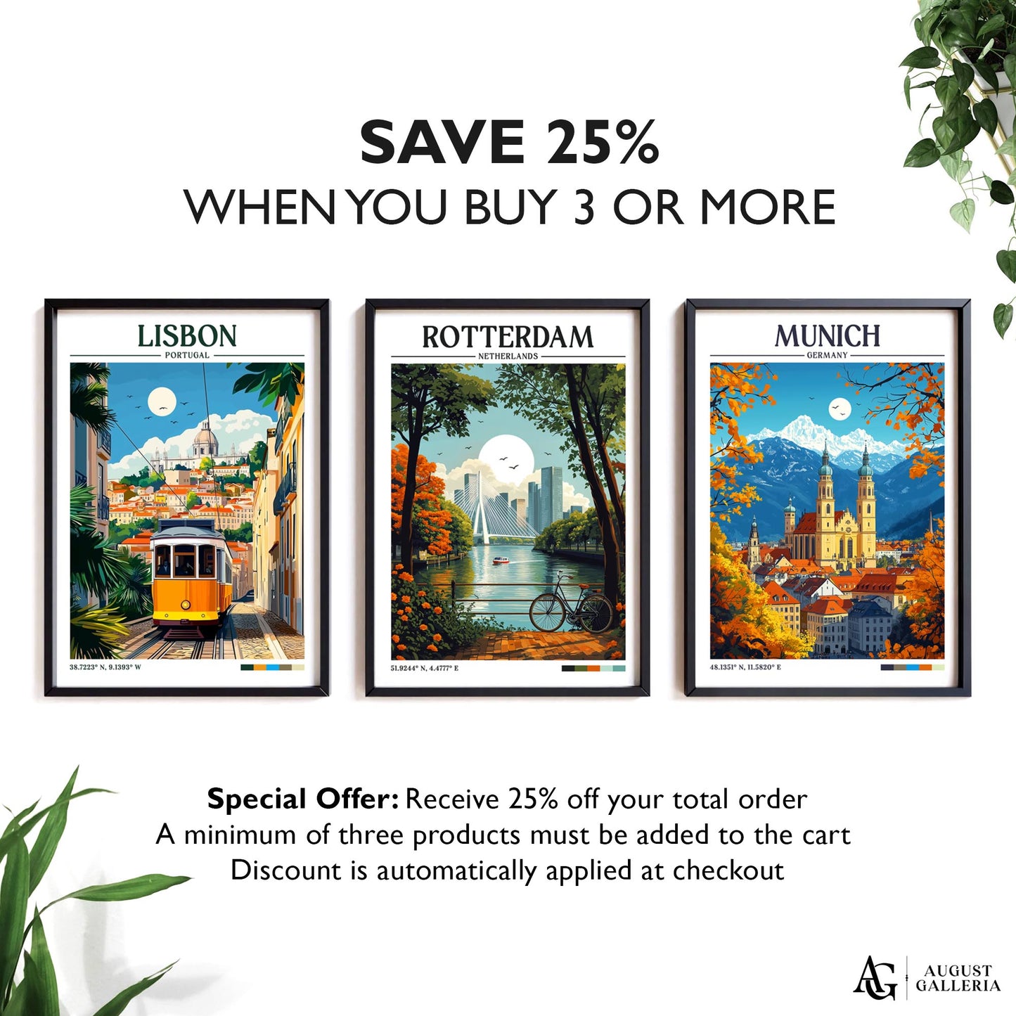 Rotterdam Netherlands Retro Travel Print