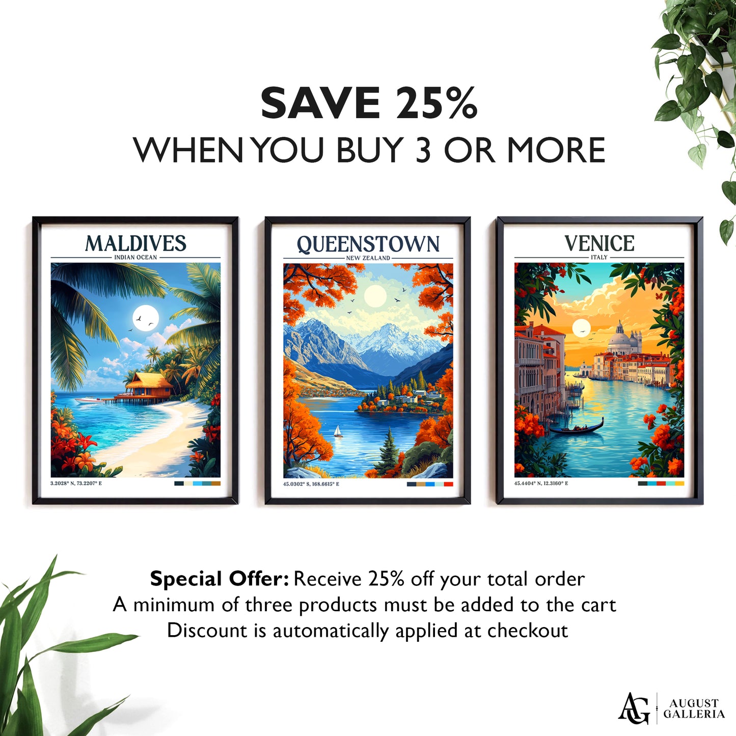 Queenstown New Zealand Retro Travel Print