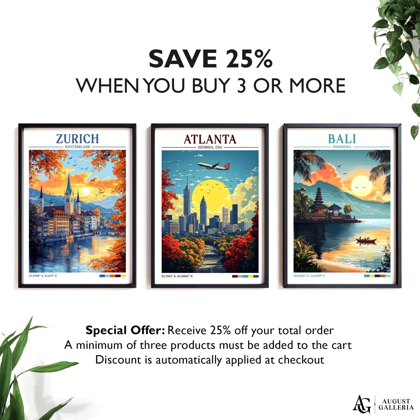 Atlanta Georgia Retro Travel Print
