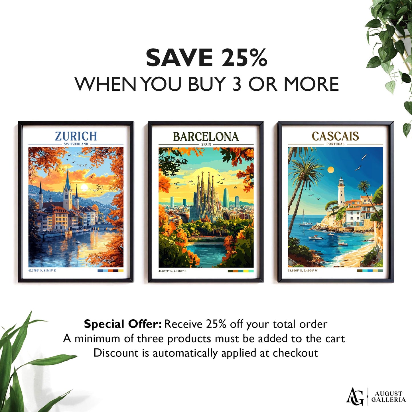 Barcelona Spain Retro Travel Print