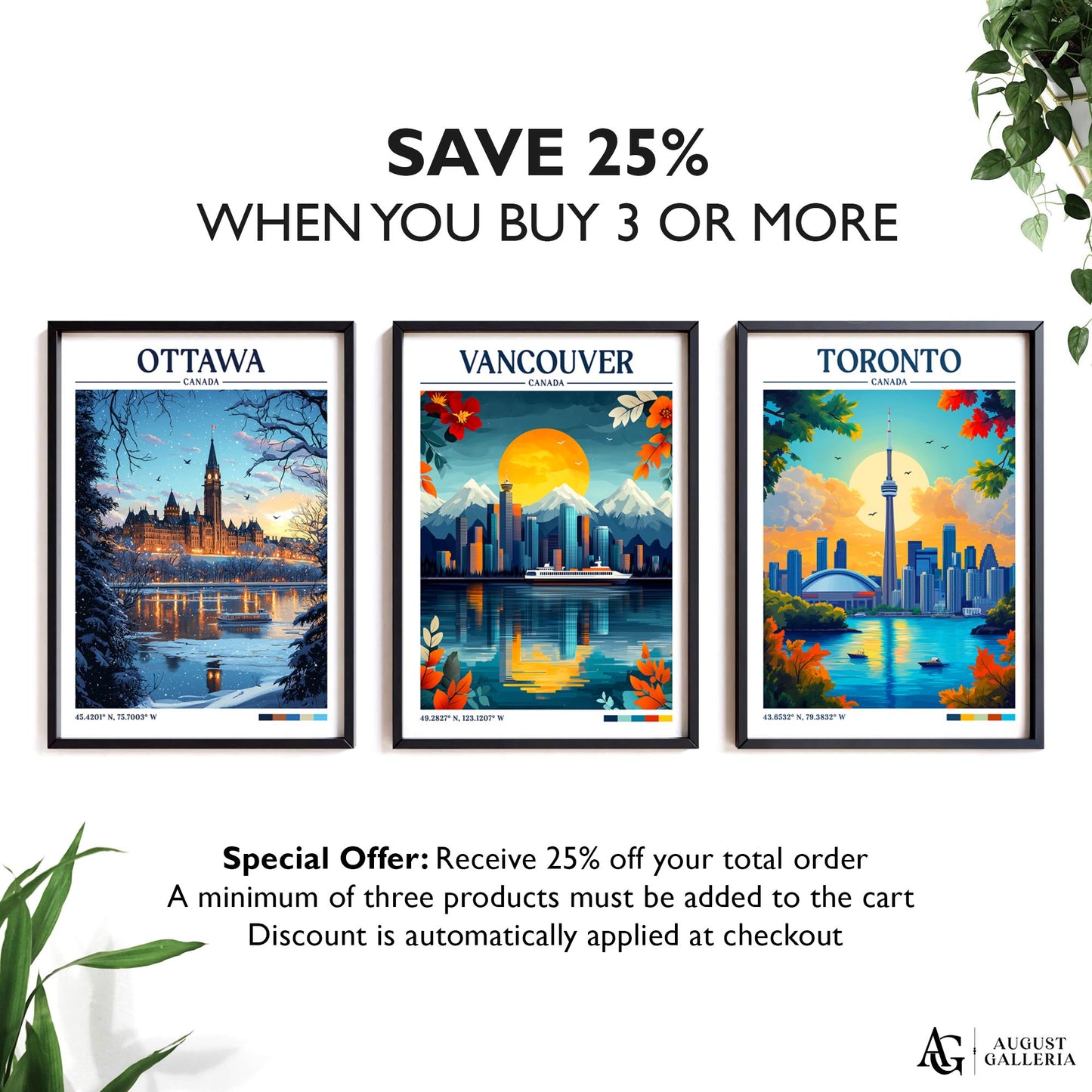 Vancouver Canada Retro Travel Print