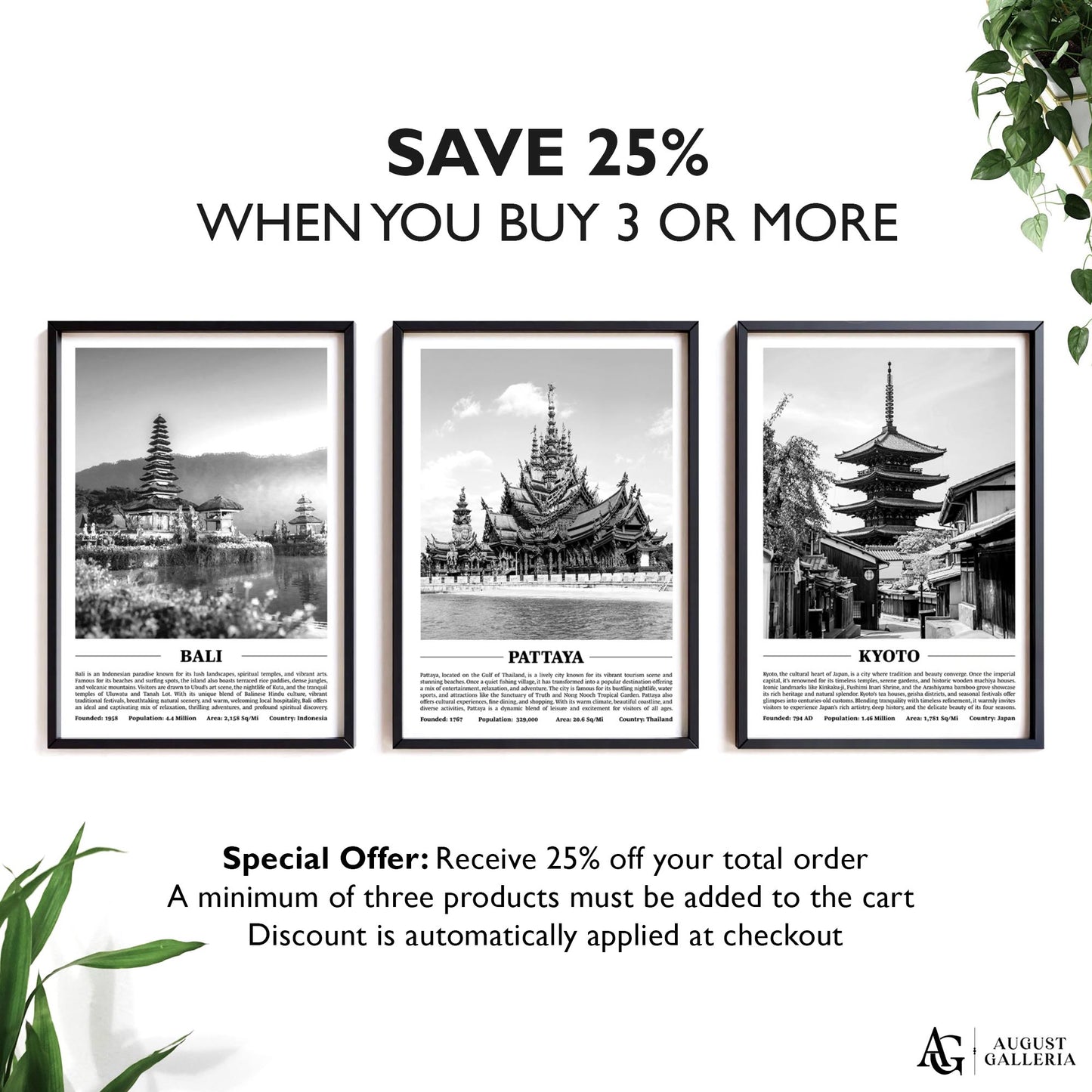 Pattaya Black & White City Print