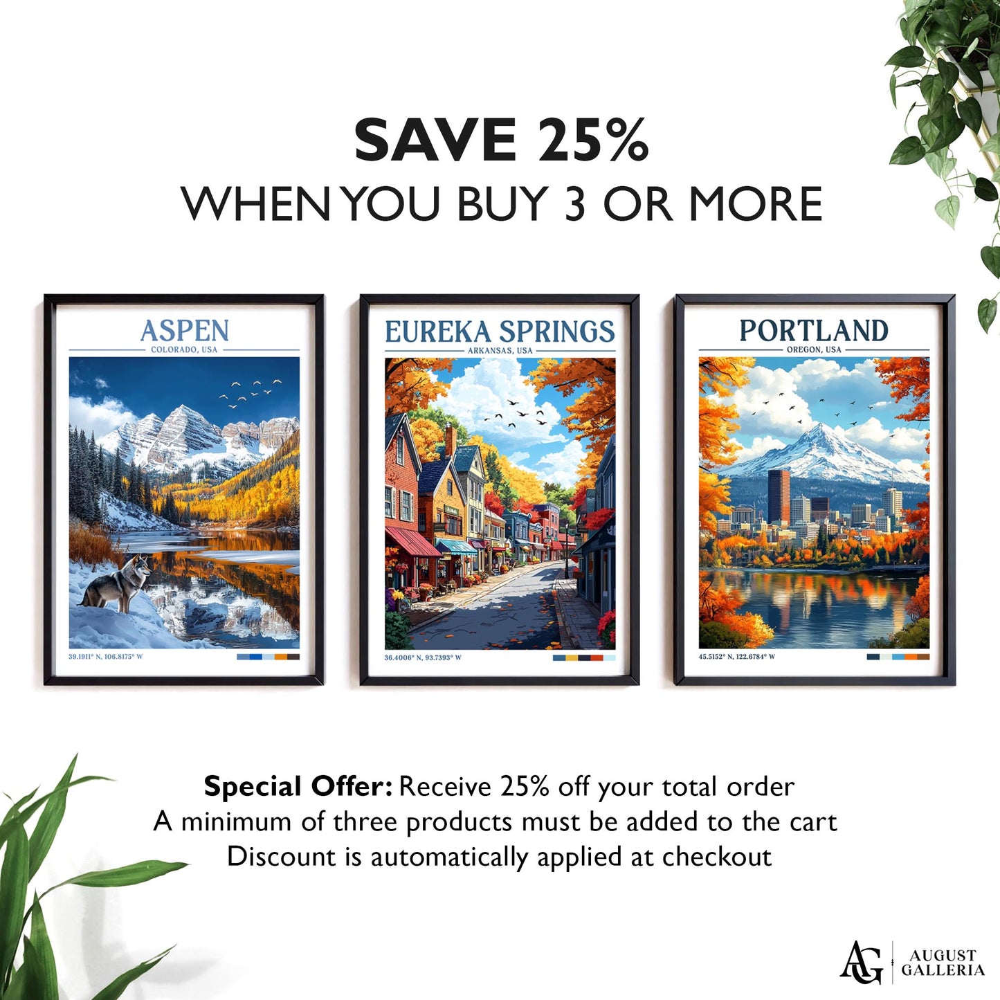 Eureka Springs Arkansas Retro Travel Print