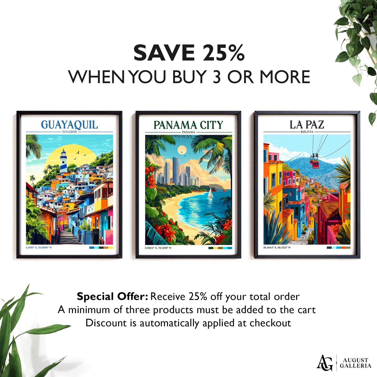 Panama City Retro Travel Print
