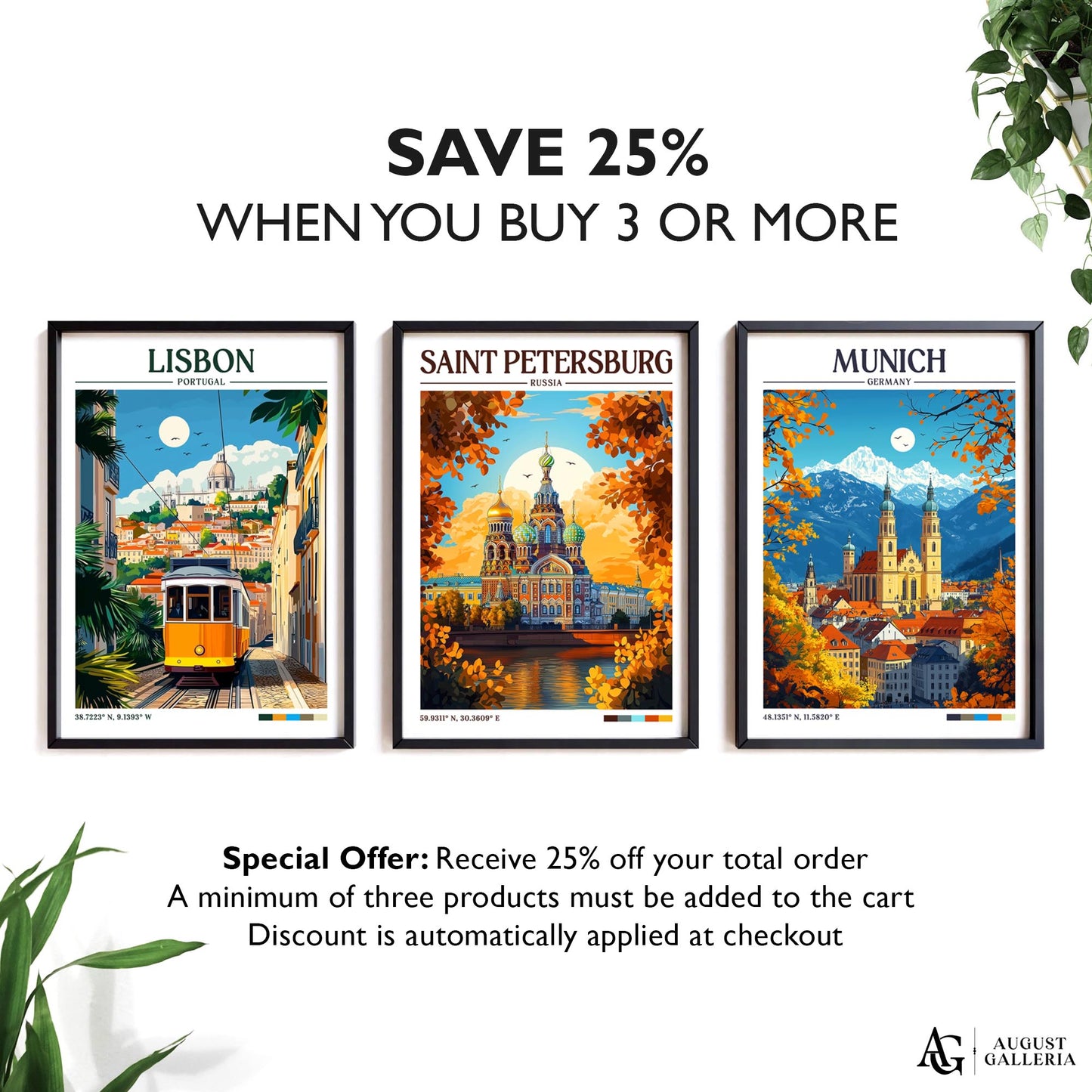 Saint Petersburg Retro Travel Print