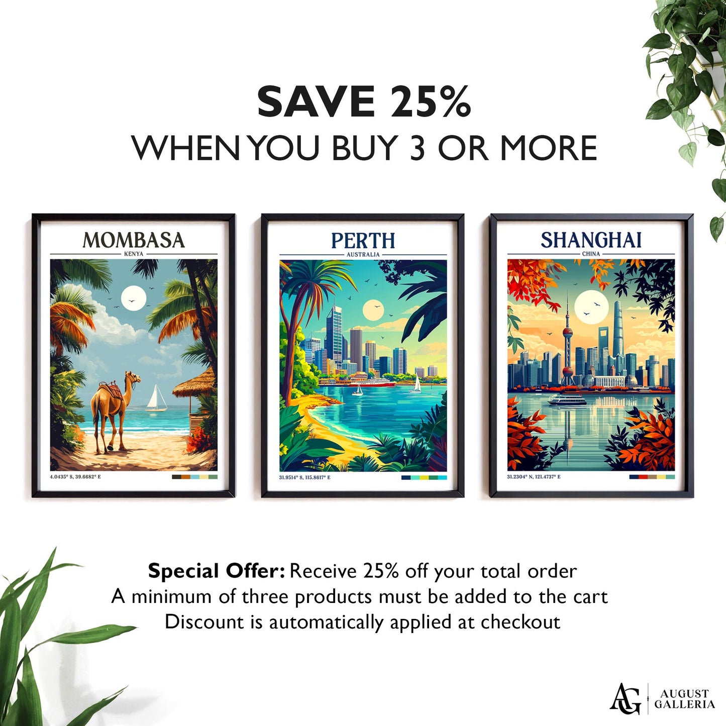 Perth Australia Retro Travel Print