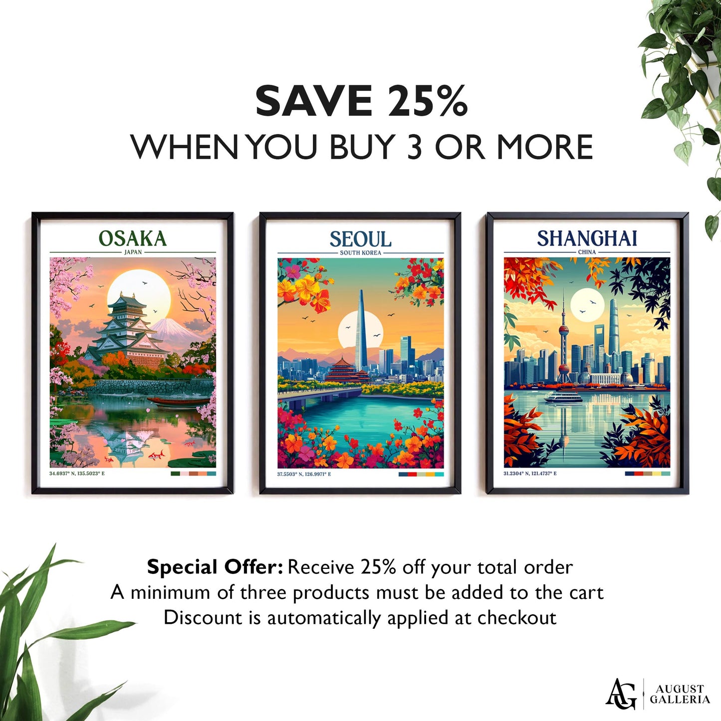 Seoul South Korea Retro Travel Print