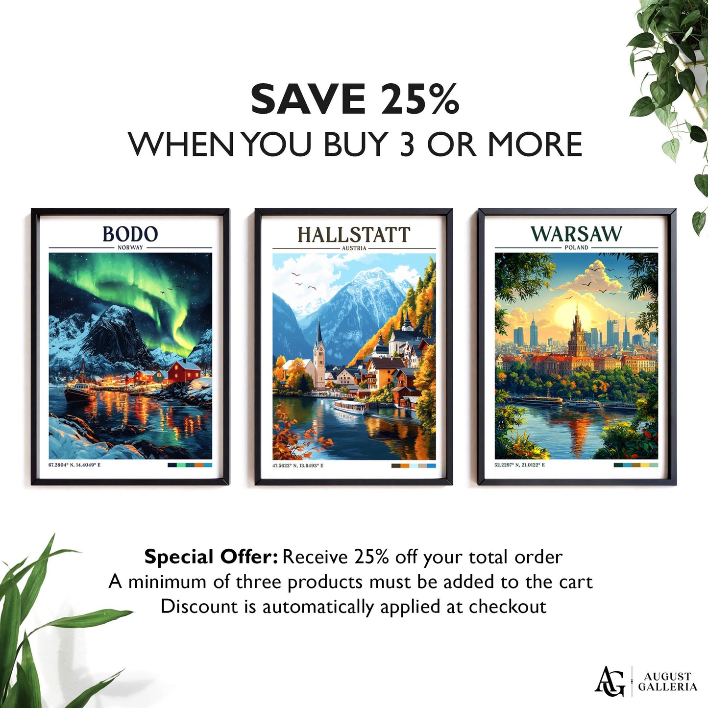 Hallstatt Austria Retro Travel Print