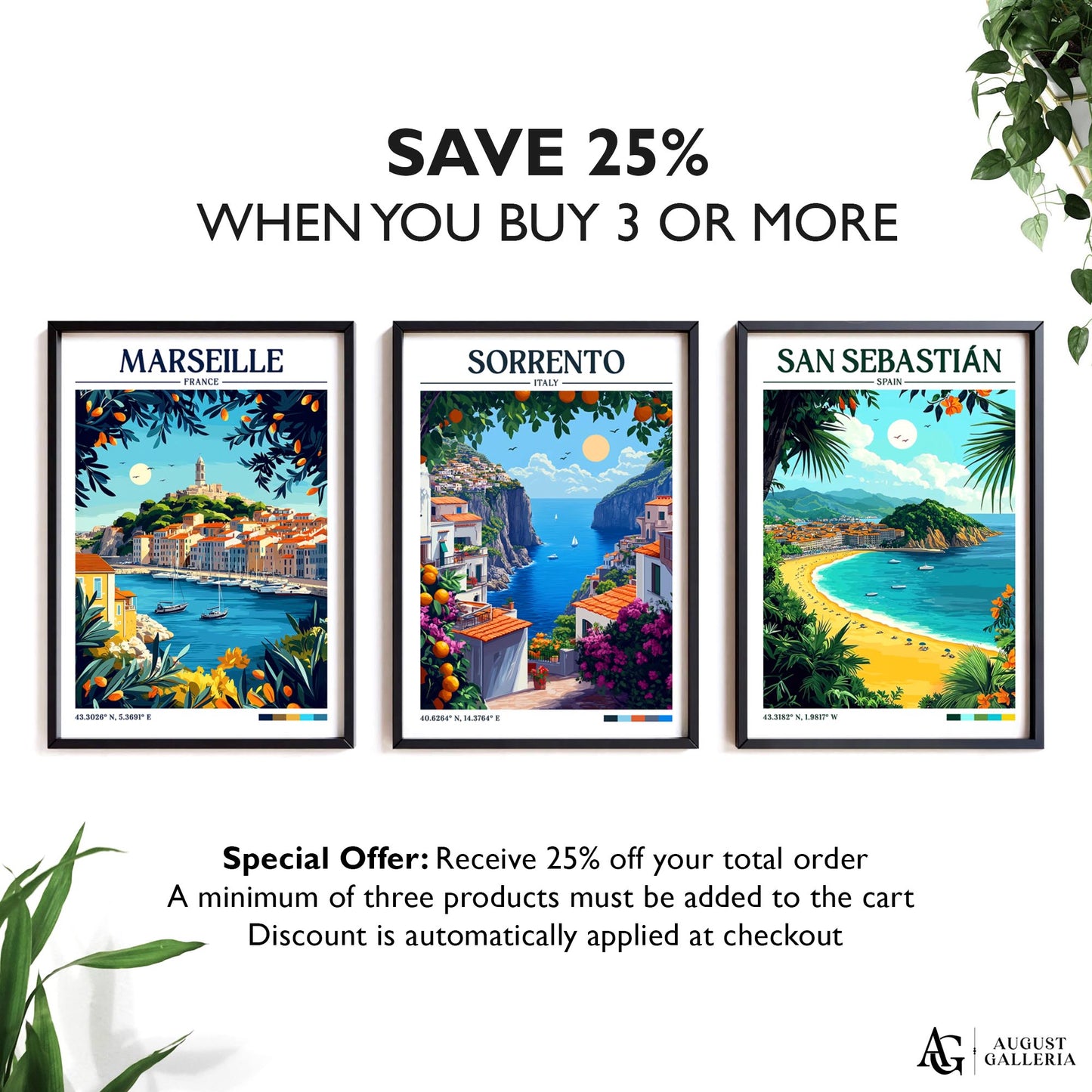 Sorrento Italy Retro Travel Print