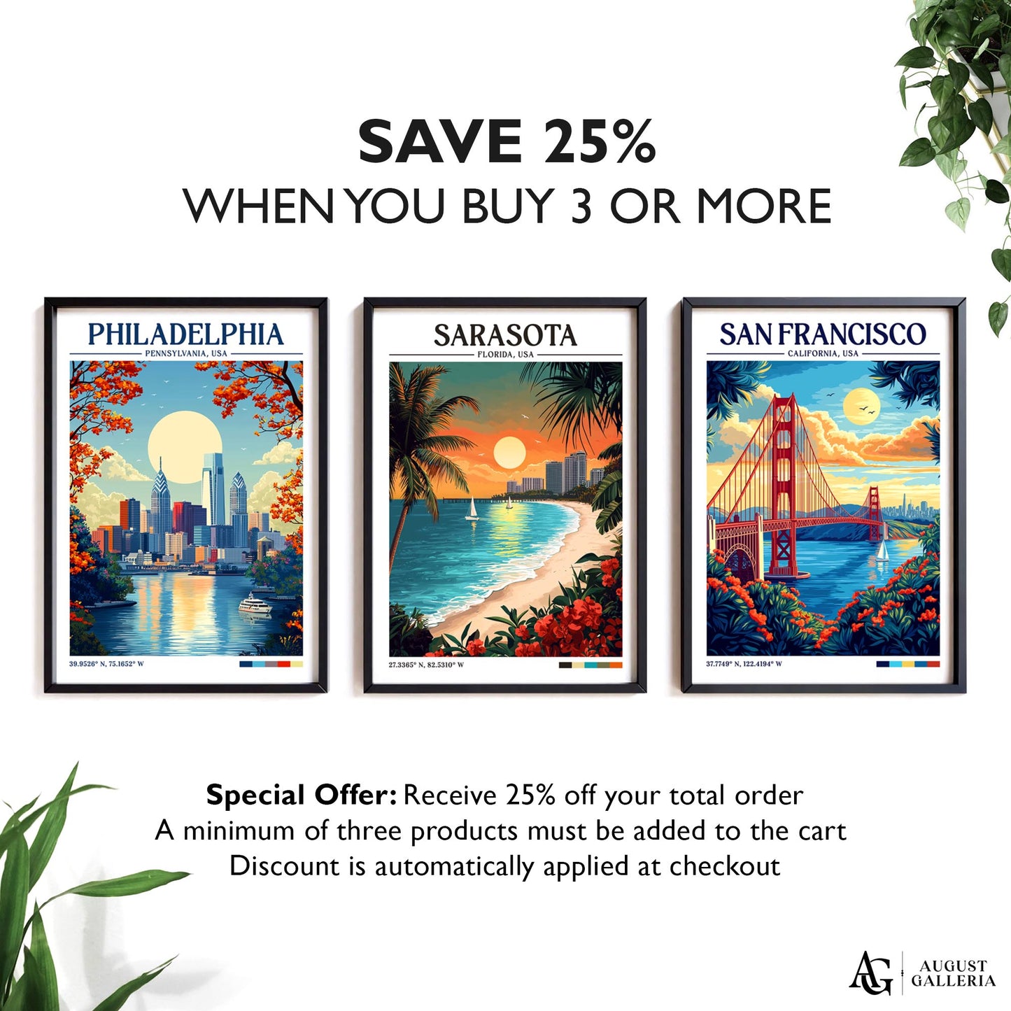 Sarasota Florida Retro Travel Print