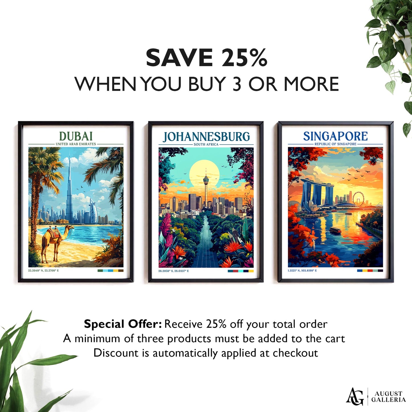 Johannesburg South Africa Retro Travel Print