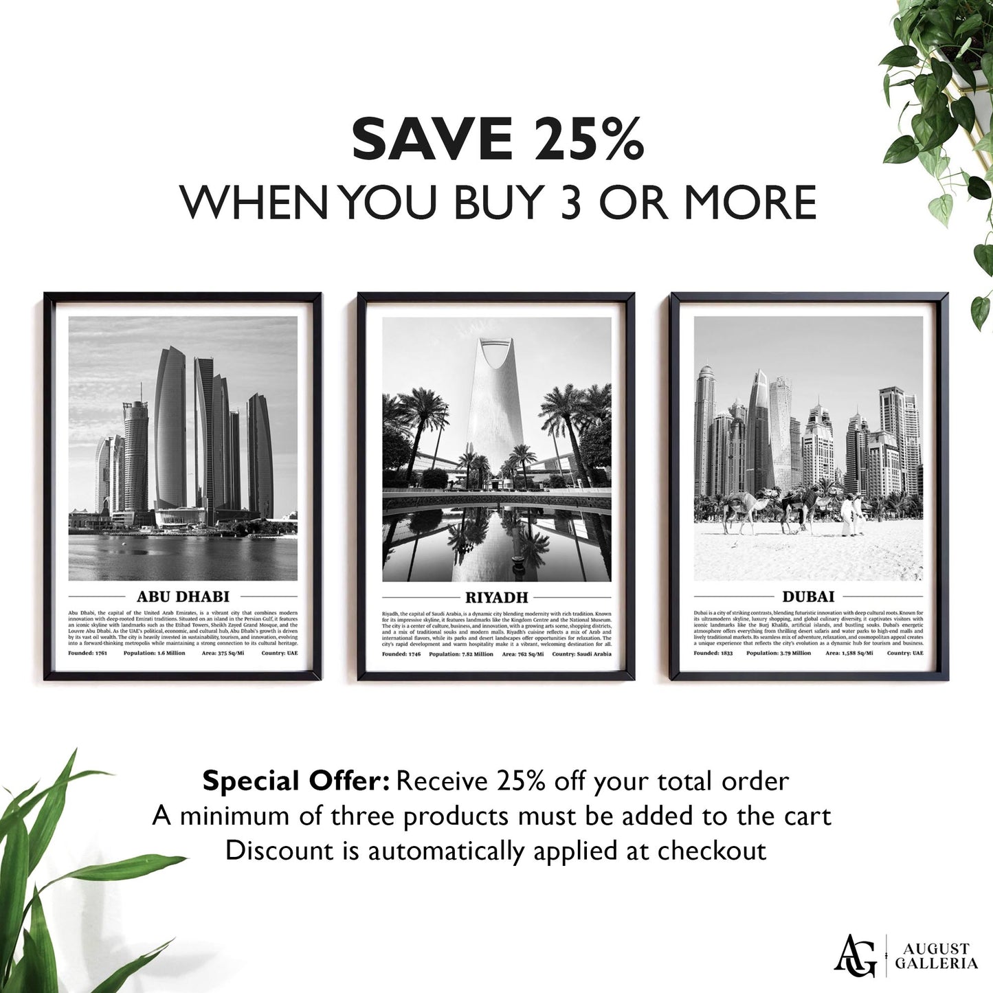Riyadh Black & White City Print