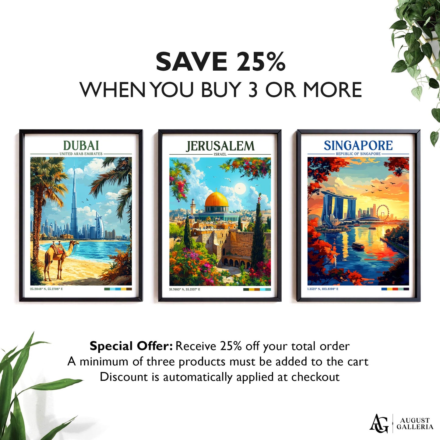 Jerusalem Retro Travel Print