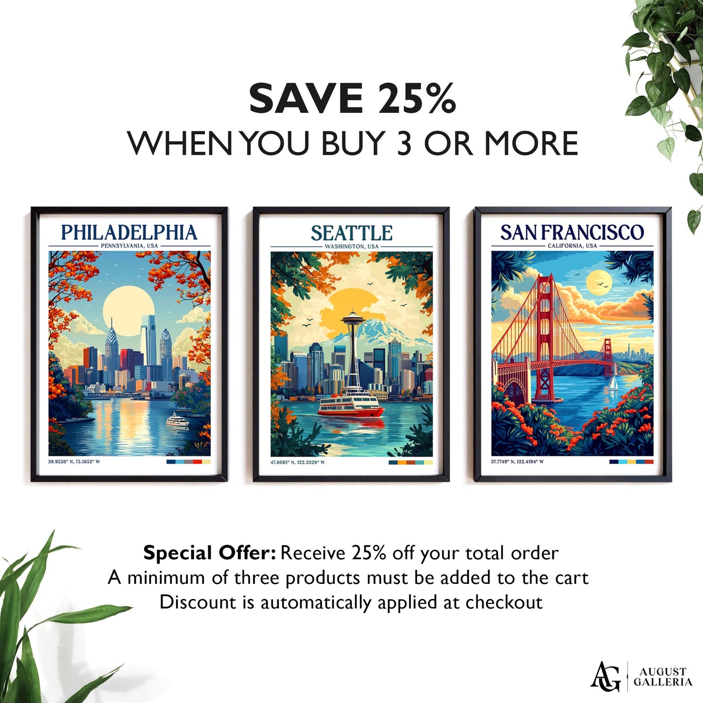 Seattle Washington Retro Travel Print