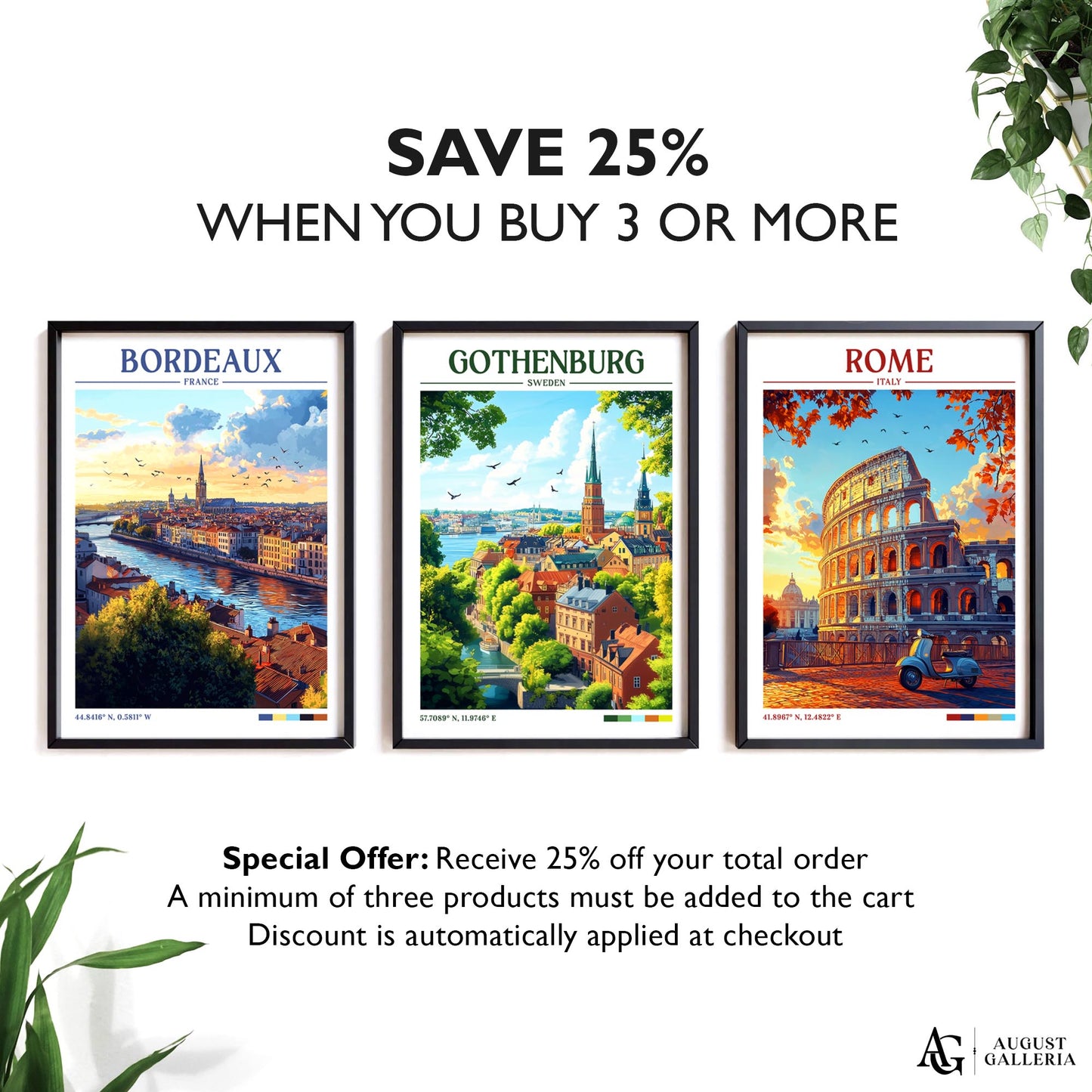 Gothenburg Sweden Retro Travel Print