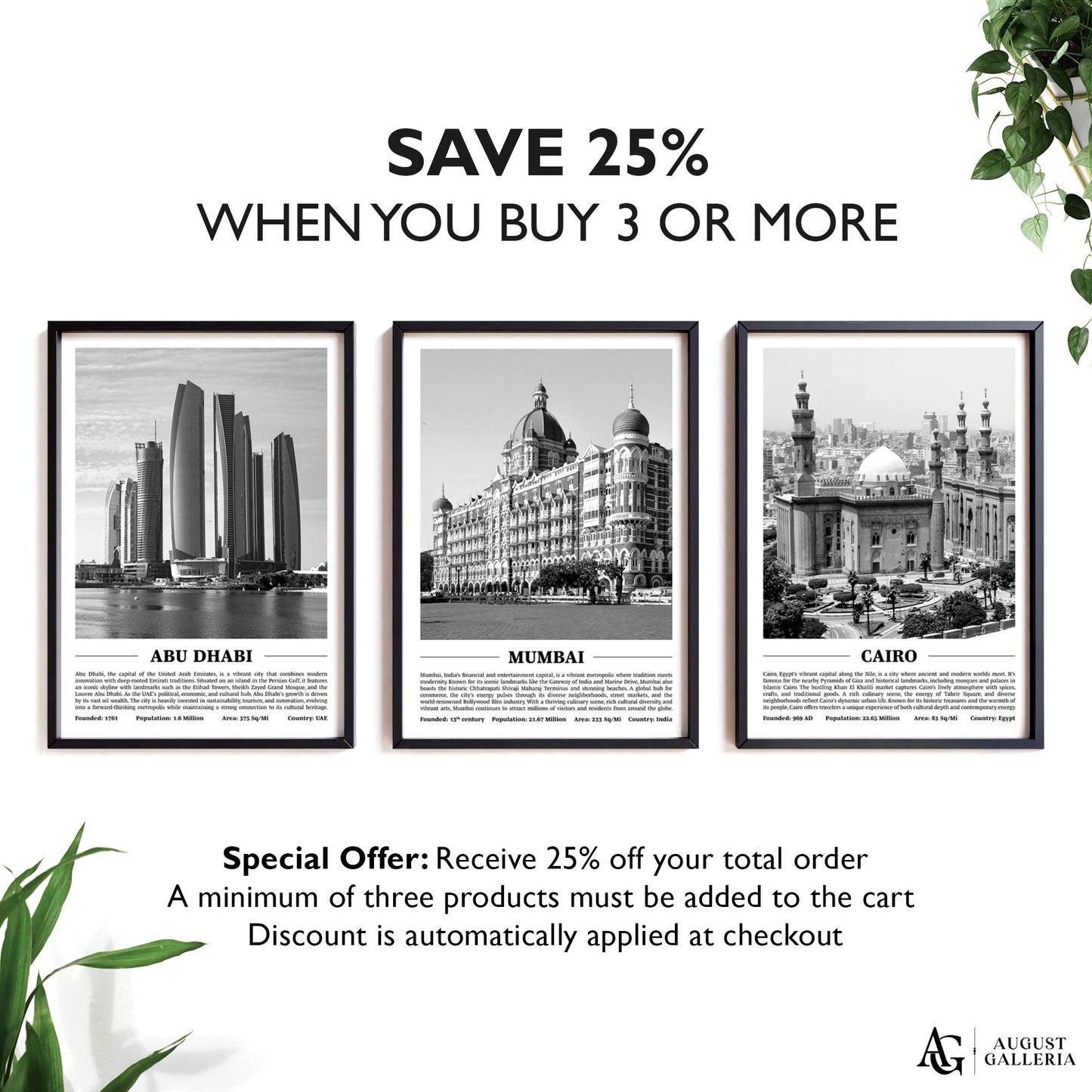 Mumbai Black & White City Print
