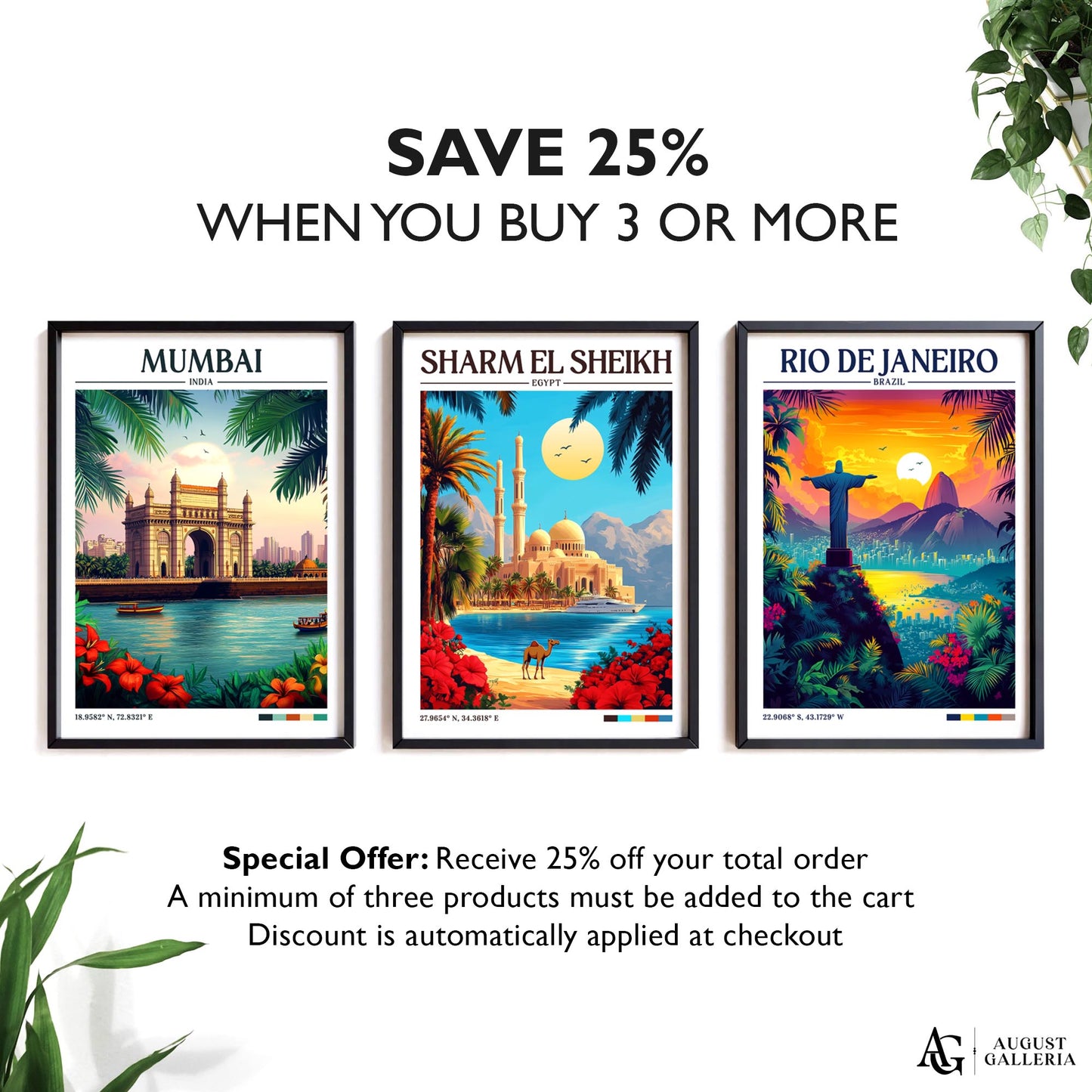 Sharm El Sheikh Retro Travel Print