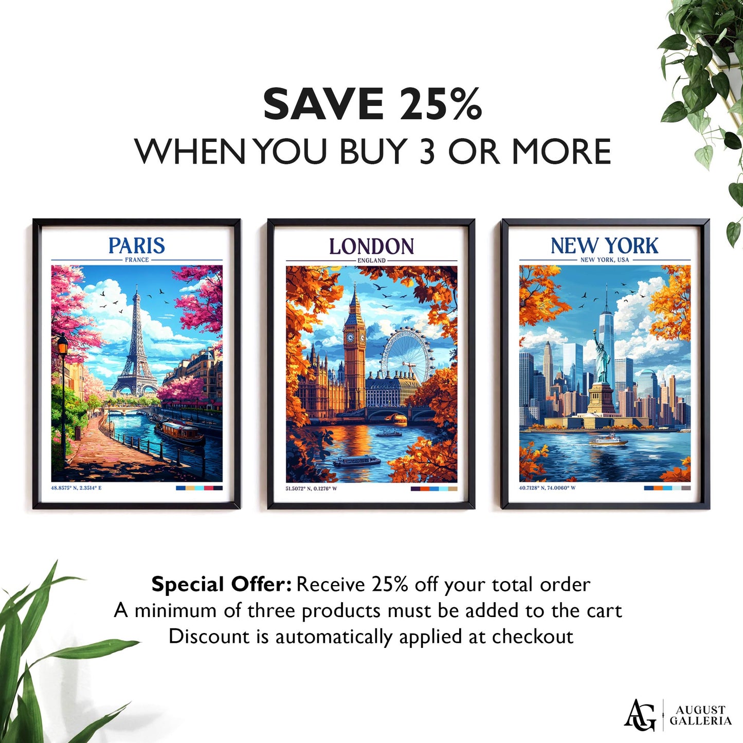 London England Retro Travel Print