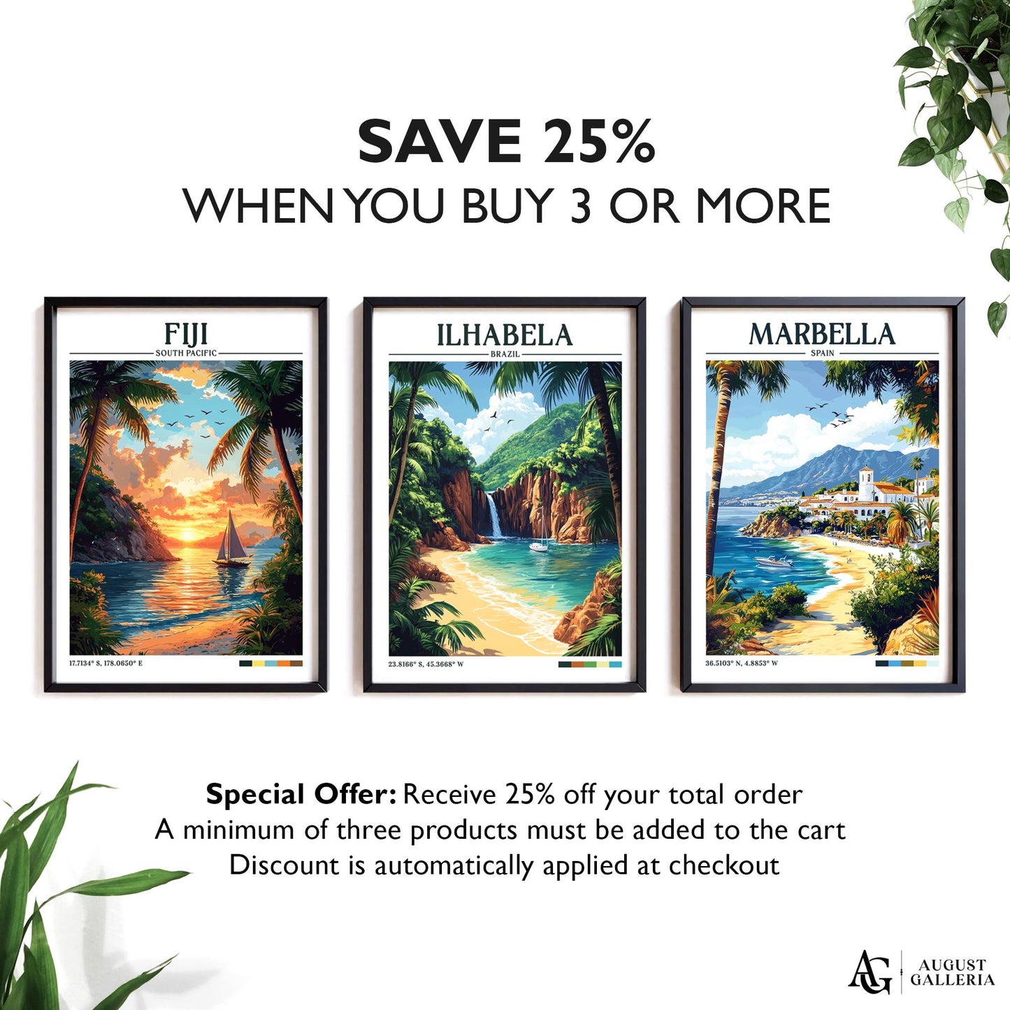 Ilhabela Brazil Retro Travel Print