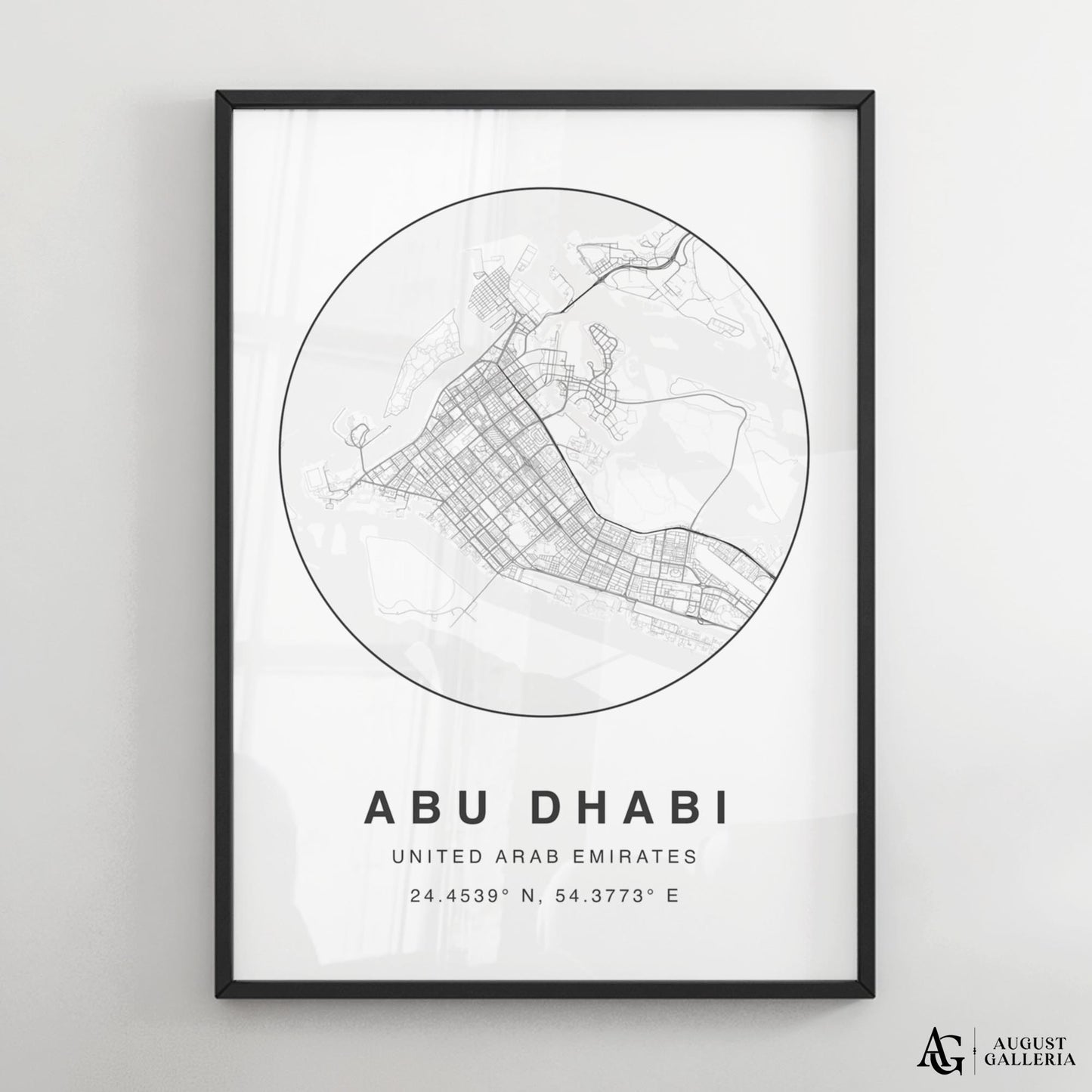 Abu Dhabi Minimalist Map