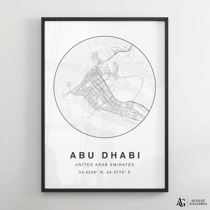 Abu Dhabi Minimalist Map
