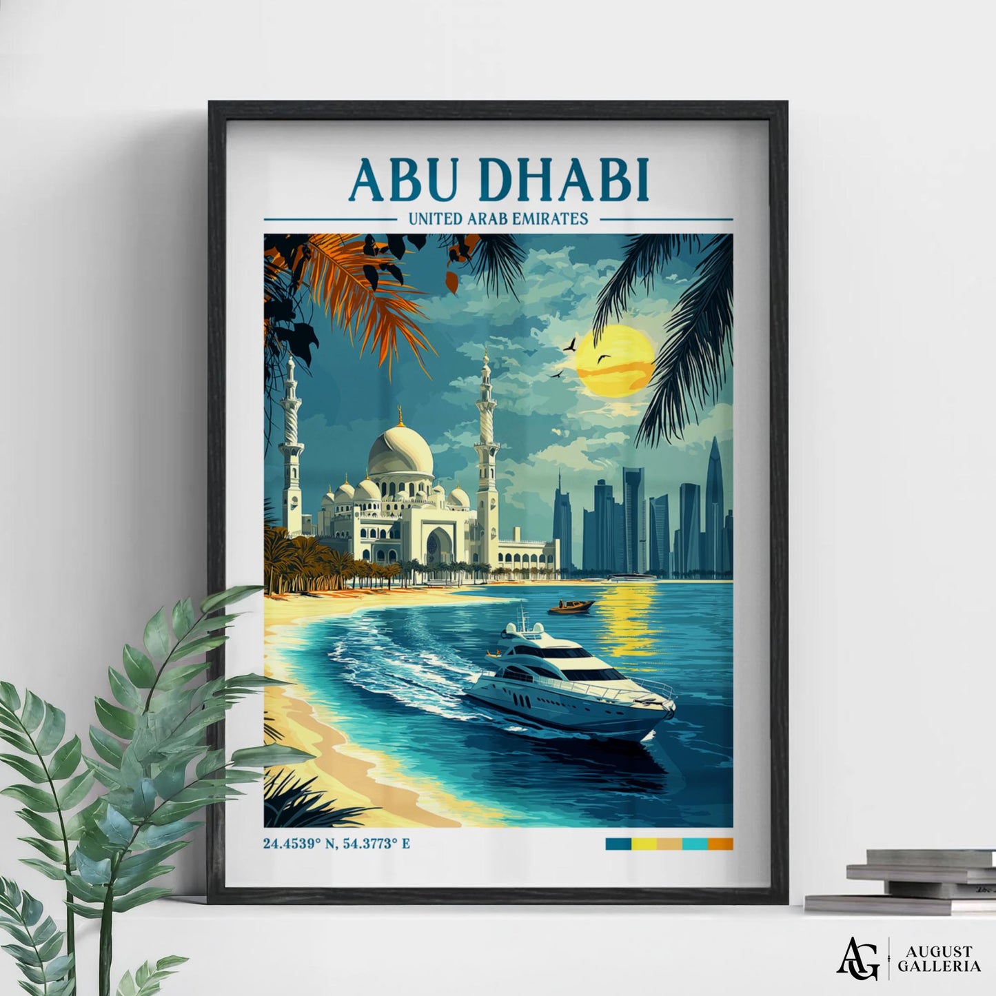 Abu Dhabi Retro Travel Print