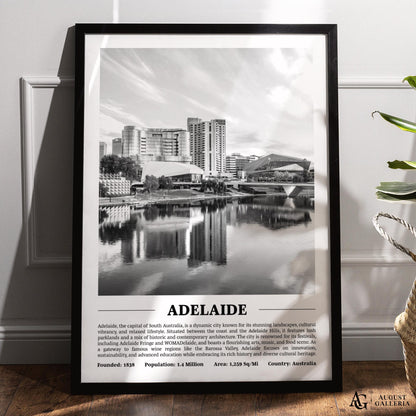 Adelaide Black & White City Print