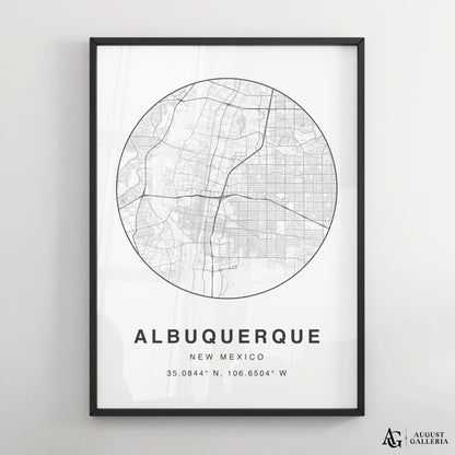 Albuquerque Minimalist Map