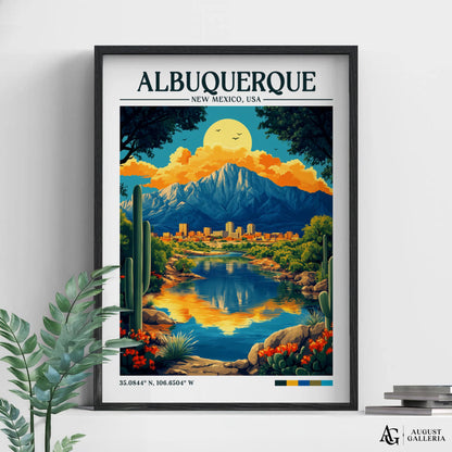 Albuquerque New Mexico Retro Travel Print