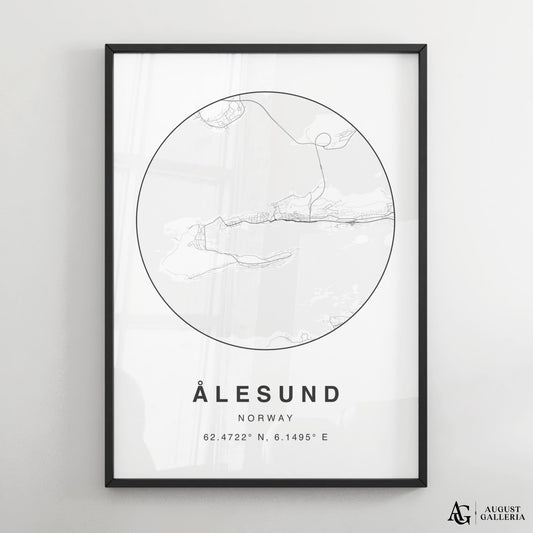 Alesund Minimalist Map