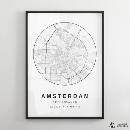 Amsterdam Minimalist Map