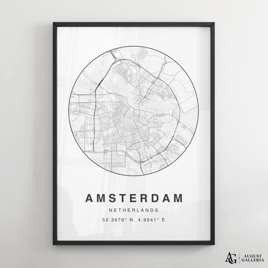 Amsterdam Minimalist Map