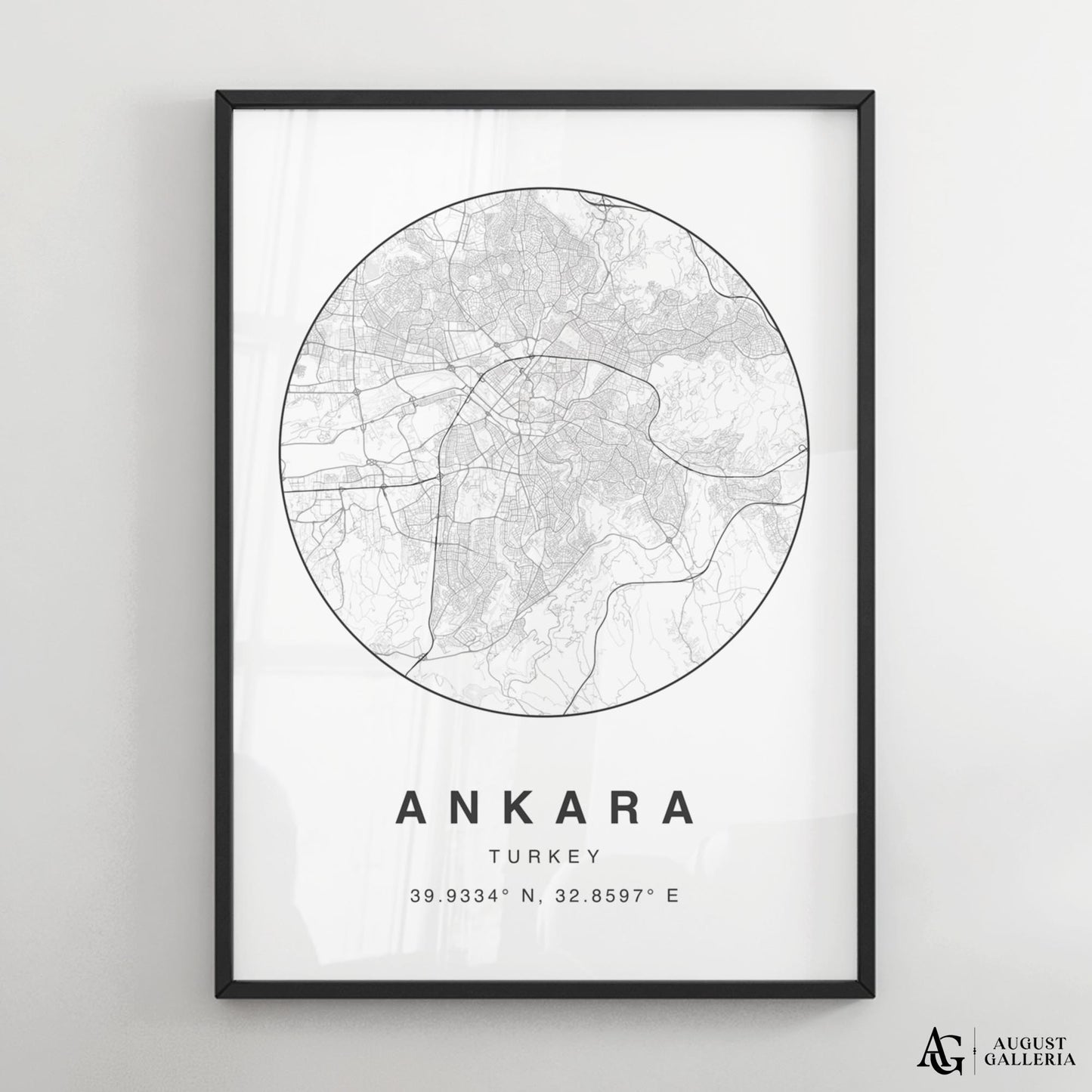 Ankara Minimalist Map