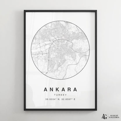 Ankara Minimalist Map