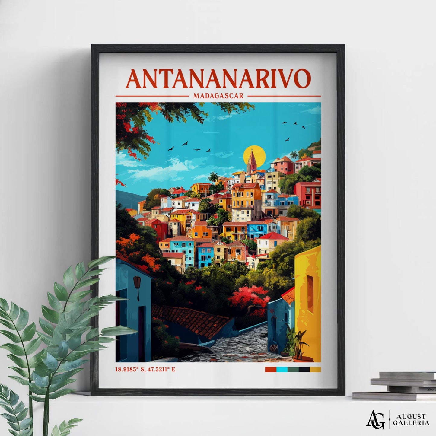 Antananarivo Madagascar Retro Travel Print