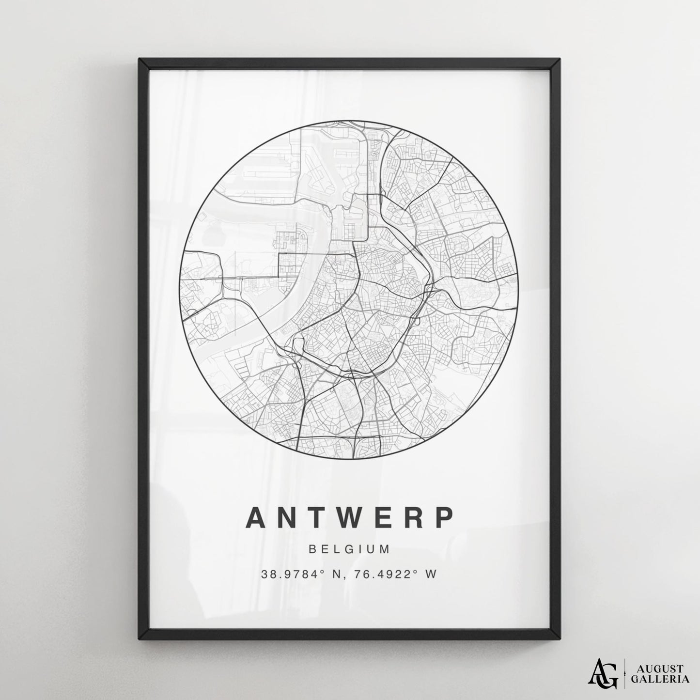 Antwerp Minimalist Map