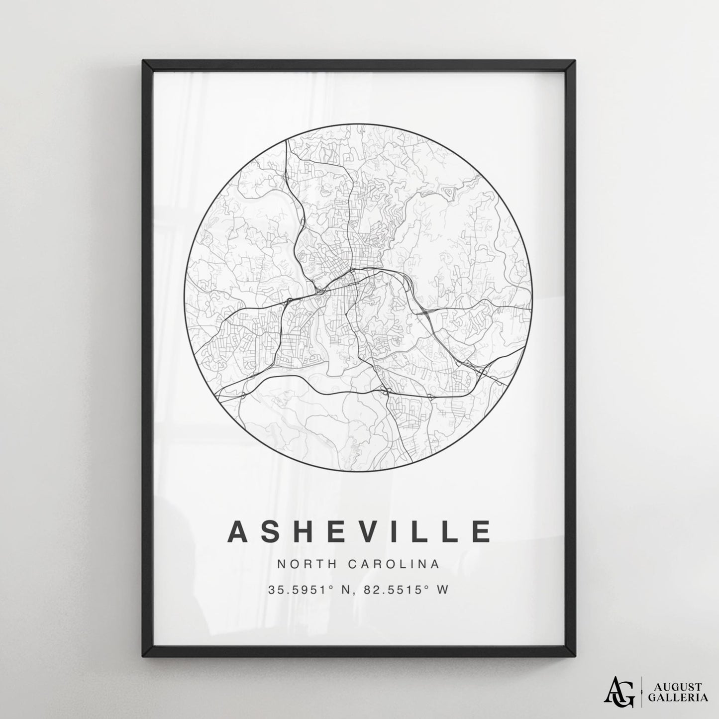 Asheville Minimalist Map