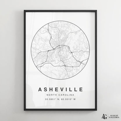 Asheville Minimalist Map