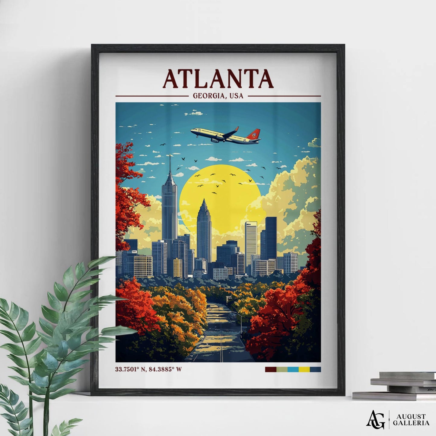 Atlanta Georgia Retro Travel Print