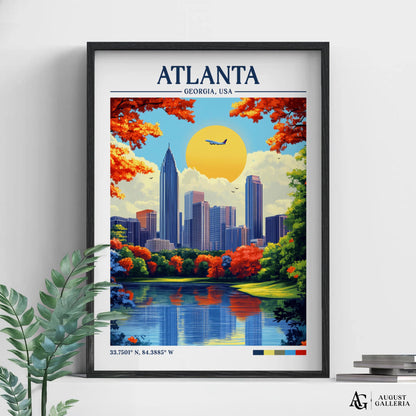 Atlanta Georgia Retro Travel Print